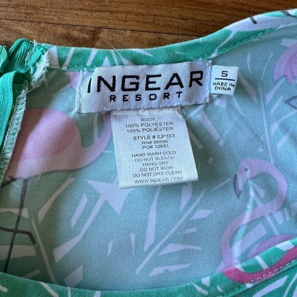 Ingear Resort A-Line Mod Sleeveless Flamingo Dress - Picture 4 of 5